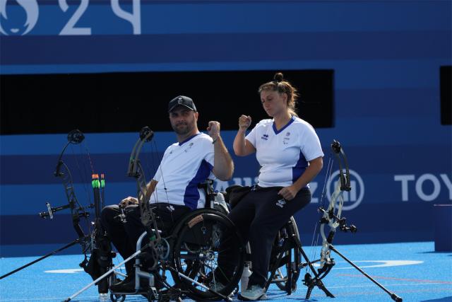 Eleonora Sarti e Matteo Bonacina durante le eliminatorie